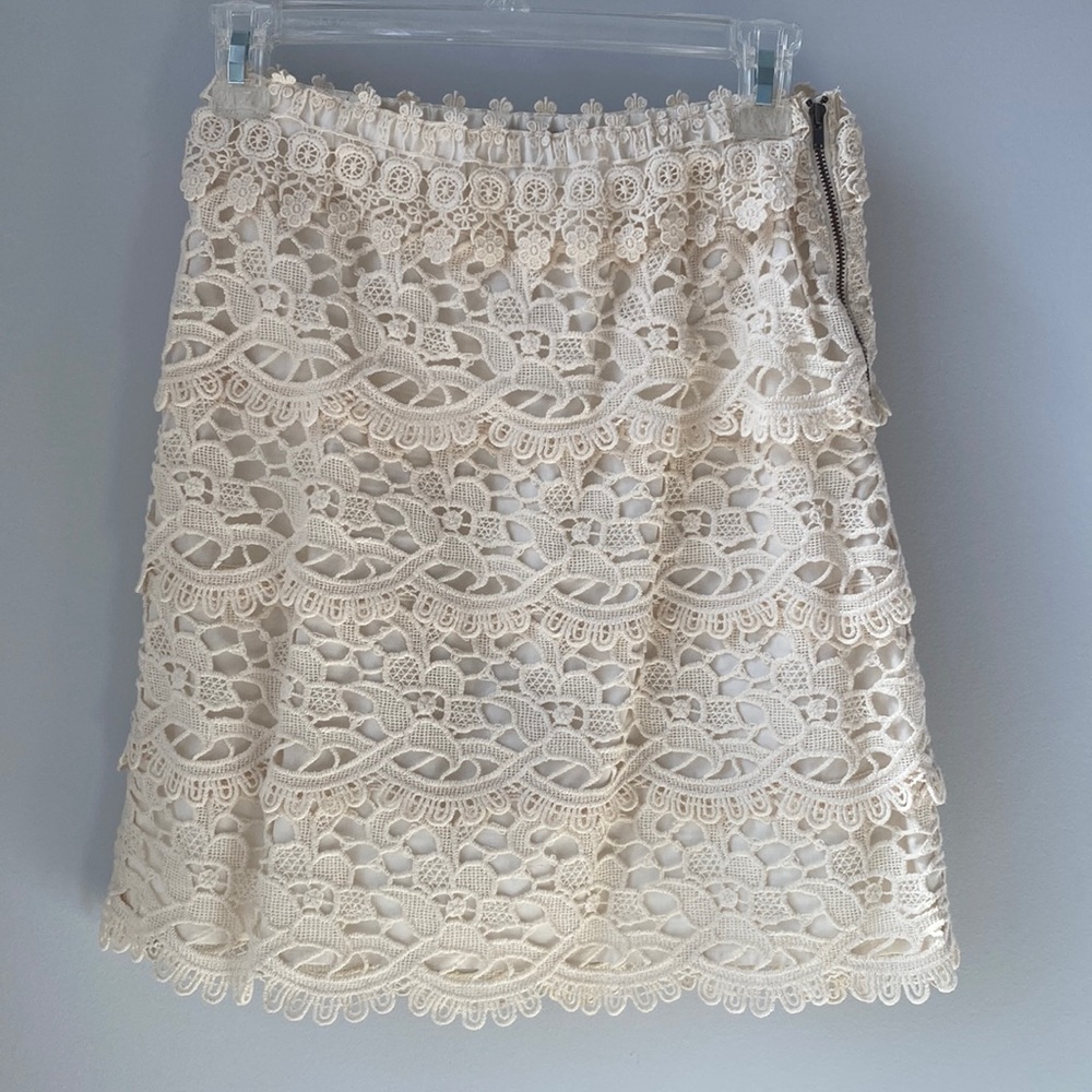 LOFT lace layered skirt